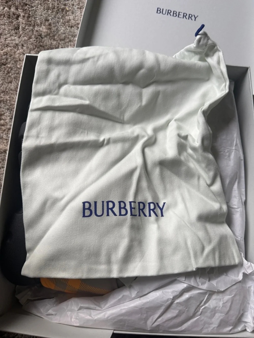 Burberry Yellow & Beige Check Quilted Puffer Slippers - Picture 4 of 5